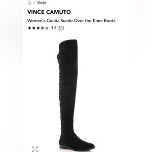Vince Camuto Coatia Black Suede Over-the-Knee Boots